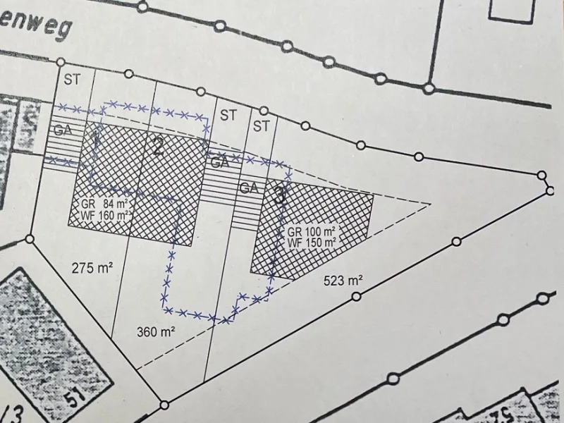 Beispiel: Neubebauung mit EFH und Doppelhaus