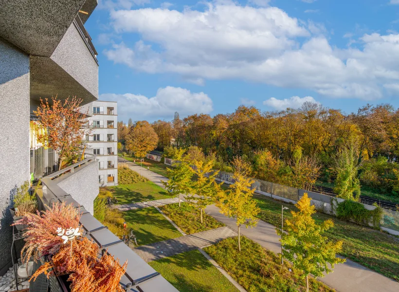 Blick vom Balkon