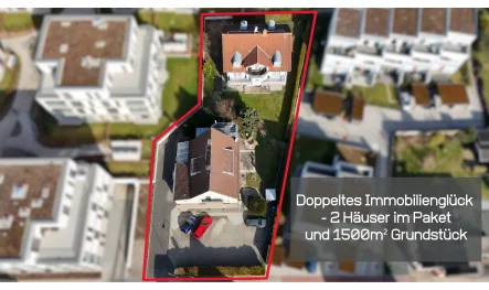 Luftansicht - Haus kaufen in Oberursel - Doppeltes Immobilienglück – Zwei Objekte, unendliche Möglichkeiten