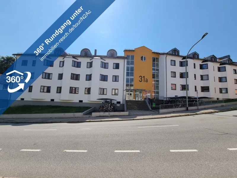 360°-Rundgang Außenansicht - Wohnung mieten in Passau - Beziehbares Studentenappartement! in ruhiger Stadtlage – nur 1 km von der Universität entfernt