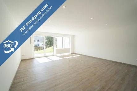360°-Rundgang Wohnbereich - Wohnung kaufen in Passau / Grubweg - Schön geschnitten und gut gelegen! Großzügige Studiowohnung im Erdgeschoß