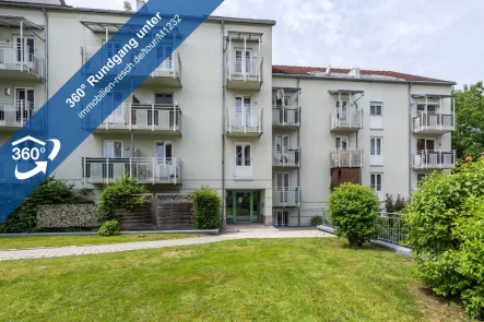Außenansicht - Wohnung mieten in Passau - Passau-Rittsteig:Praktisches 1-Zimmer-Appartement mit Balkon ins Grüne