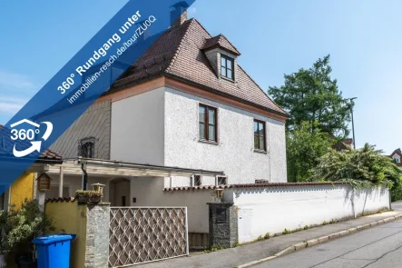 360°-Rundgang Außenansicht - Haus kaufen in Passau - Seltene Gelegenheit! Bestlage Passau-St. Anton: Wohnhaus mit schön eingewachsenem Gartengrundstück