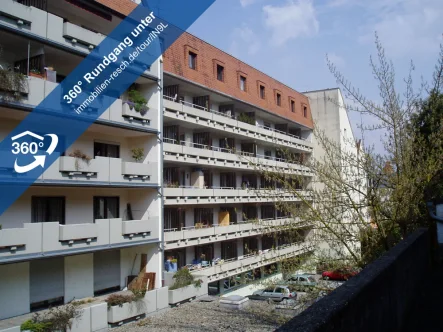 360°-Rundgang Außenansicht - Wohnung mieten in Passau - Bezugsfreies Studentenappartement in Passau-City nur 5 Gehminuten zur Universität!