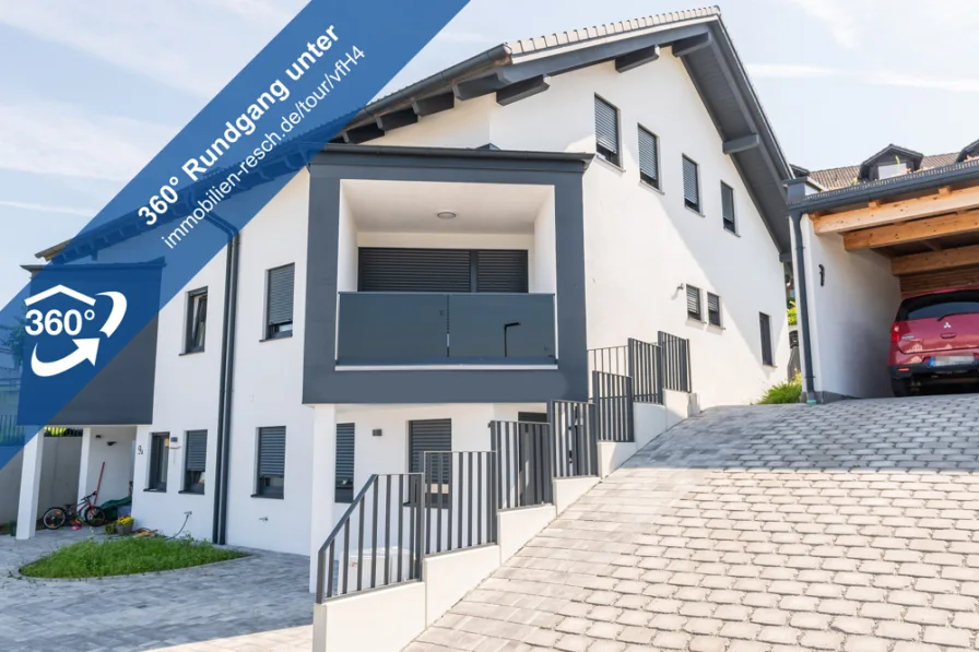 360°-Rundgang Außenansicht - Haus kaufen in Büchlberg - Büchlberg: Neubau-DHH – Erstbezug – 13.000,00 € Preisnachlass bei Kauf bis zum 15.11.2024!