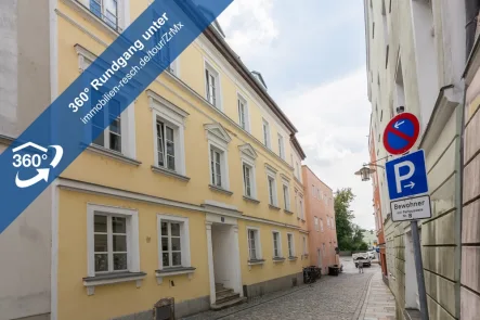 360°-Rundgang Außenansicht - Wohnung mieten in Passau - Altstadtappartement mit herrlichem Innblick in Toplage und Tageslichtbad – nur 5 Gehminuten zur UNI