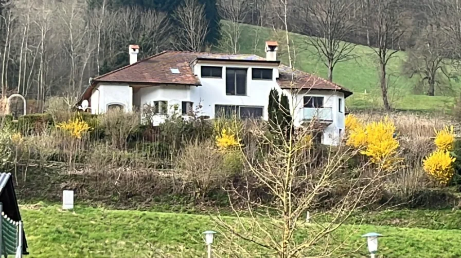 Hausansicht 1 - Haus kaufen in Waldkirchen - Großzügiges Einfamilienhaus in Liebhaberlage mit fantastischen Donaublick in Wesenufer