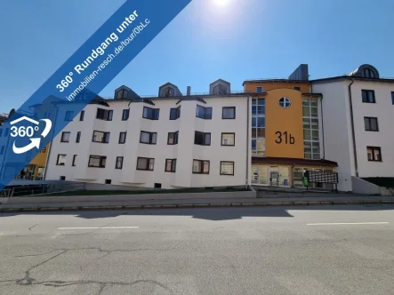 360°-Rundgang Außenansicht - Wohnung mieten in Passau - Großzügiges Studentenappartement 1-Zimmer-Appartment voll möbliert, Duschbad und EBK