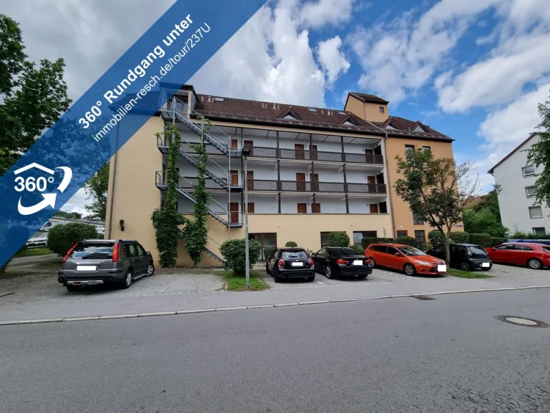 360°-Rundgang Außenansicht - Wohnung mieten in Passau - Frisch renoviert 1-Zimmer-Appartement mit Einbauküche und Wintergarten