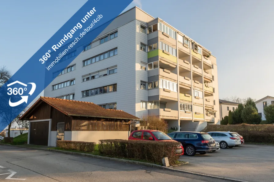 360°-Rundgang Außenansicht - Wohnung mieten in Passau - Geräumiges 1-Zimmer-Appartement mit abgeschlossener Küche und Wannenbad in Passau-Neustift