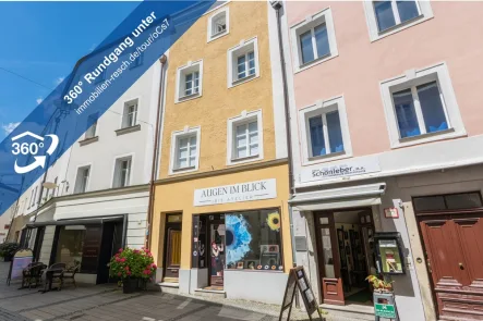 360°-Rundgang Außenansicht - Wohnung mieten in Passau - Perfekte Raumaufteilung 2-Zimmer-Wohnung mit Küchenzeile und Duschbad