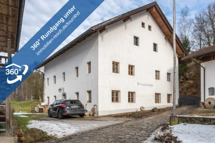 360°-Rundgang Außenansicht - Haus mieten in Thyrnau - Einfamilienhaus in Randlage von Thyrnau 4-Zimmer, Küche und viel freie Nutzfläche rund um das Anwesen