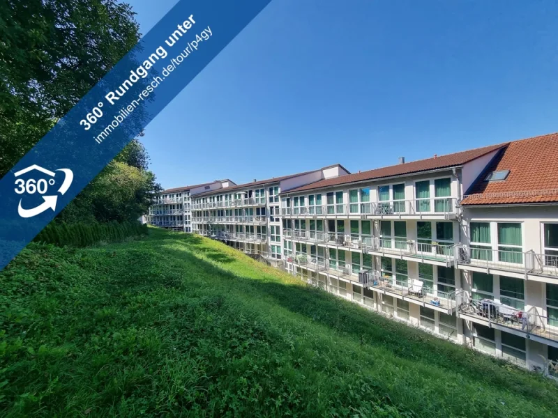 360°-Rundgang Rückseite - Wohnung mieten in Passau - Beziehbares Studentenappartement in ruhiger Stadtlage – nur 1 km von der Universität entfernt