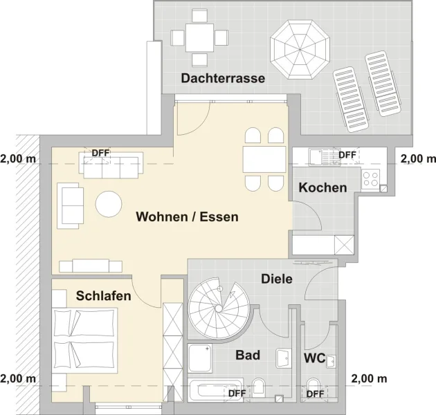 Grundriss Whg. 5 untere Etage