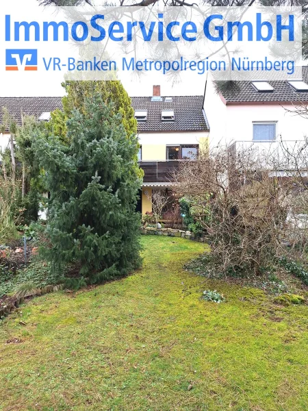 _EG Gartenansicht - Haus kaufen in Nürnberg - Freiwerdendes Reihenmittelhaus mit Garage in bevorzugter Lage im Süden Nürnbergs!