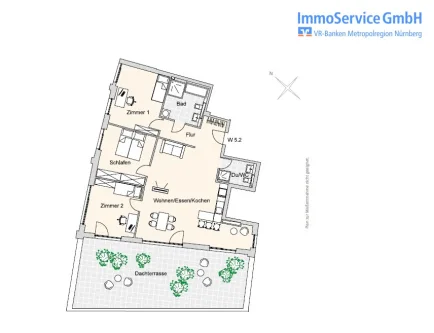 Grundriss - Wohnung kaufen in Nürnberg - Ansprechende Wohnanlage im Nürnberg Nord: 53 stilvolle Neubau-ETW und 10 Büroeinheiten in Stadtlage!