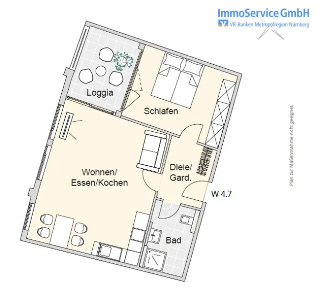 Grundriss - Wohnung kaufen in Nürnberg - Ansprechende Wohnanlage im Nürnberg Nord: 60 stilvolle Neubau-ETW und 10 Büroeinheiten in Stadtlage!