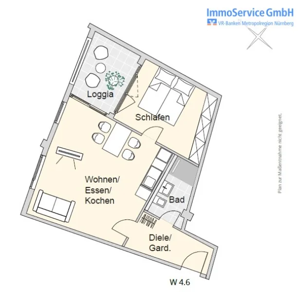 Grundriss - Wohnung kaufen in Nürnberg - Ansprechende Wohnanlage im Nürnberg Nord: 60 stilvolle Neubau-ETW und 10 Büroeinheiten in Stadtlage!