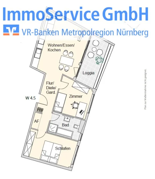 Grundriss - Wohnung kaufen in Nürnberg - Ansprechende Wohnanlage im Nürnberg Nord: 60 stilvolle Neubau-ETW und 10 Büroeinheiten in Stadtlage!