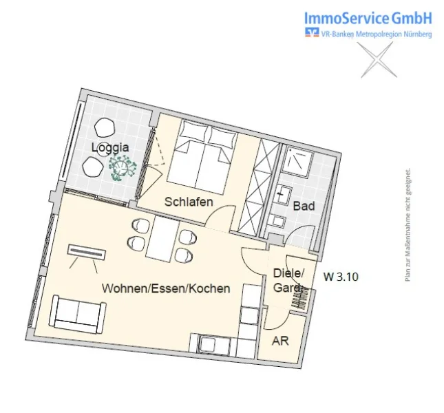 Grundriss - Wohnung kaufen in Nürnberg - Ansprechende Wohnanlage im Nürnberg Nord: 60 stilvolle Neubau-ETW und 10 Büroeinheiten in Stadtlage!