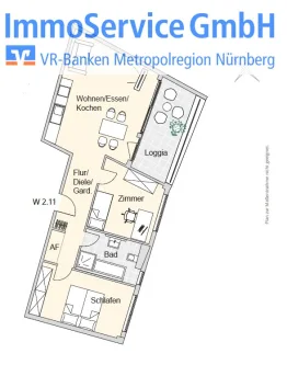 Grundriss - Wohnung kaufen in Nürnberg - Ansprechende Wohnanlage im Nürnberg Nord: 60 stilvolle Neubau-ETW und 10 Büroeinheiten in Stadtlage!