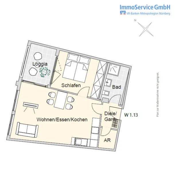 Grundriss - Wohnung kaufen in Nürnberg - Ansprechende Wohnanlage im Nürnberg Nord: 60 stilvolle Neubau-ETW und 10 Büroeinheiten in Stadtlage!