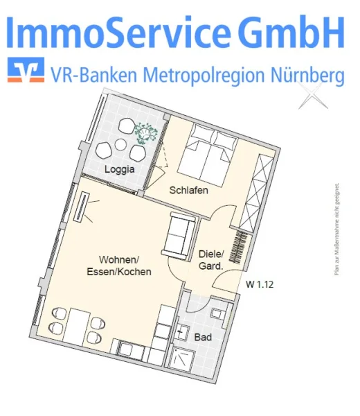 Grundriss - Wohnung kaufen in Nürnberg - Ansprechende Wohnanlage im Nürnberg Nord: 60 stilvolle Neubau-ETW und 10 Büroeinheiten in Stadtlage!