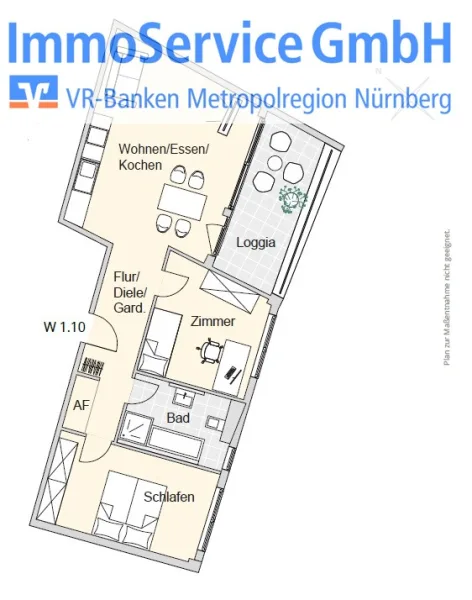 Grundriss - Wohnung kaufen in Nürnberg - Ansprechende Wohnanlage im Nürnberg Nord: 60 stilvolle Neubau-ETW und 10 Büroeinheiten in Stadtlage!