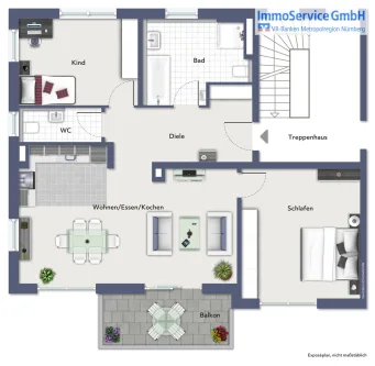 Titelbild - Wohnung kaufen in Fischbach - Neubau: 7-FH mit Carports in Nürnberg-Fischbach -  3 Wohnungen bereits verkauft! - Baubeginn 02/2025