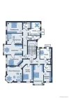 Grundrissskizze des 3. Obergeschosses - nicht maßstabsgetreu - Möblierung dient lediglich zur Veranschaulichung und ist nicht Bestandteil des Hauses