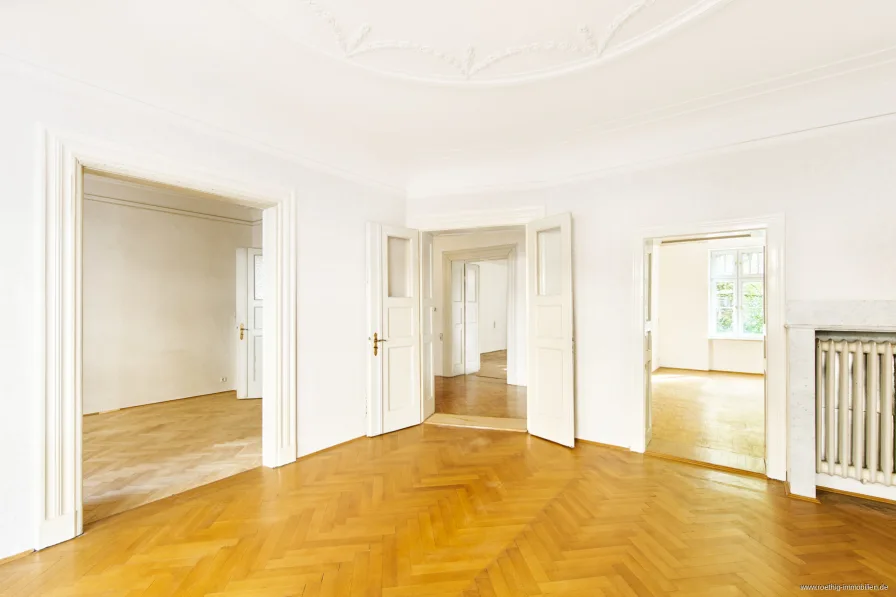 Zimmer (3) - Wohnung kaufen in München - Ruhige Bestlage am Prinzregentenplatz. Herrschaftliche 6-Zi.-Altbau-Jugendstilwhg im Originalzustand
