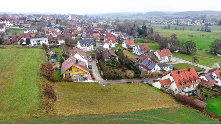 Luftbild - Grundstück kaufen in Ilmmünster - Ca. 558 m² großes Grundstück mit Blick ins Grüne.In Ilmmünster zwischen München und Pfaffenhofen.