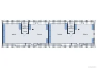 Grundrissskizze vom Dachgeschoss des Hauses - nicht maßstabsgetreu - Möblierung dient lediglich zur Veranschaulichung und ist nicht Bestandteil des Hauses