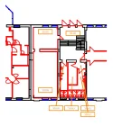 Grundriss Südbau, Multifunktionale Fläche ca. 77 m²