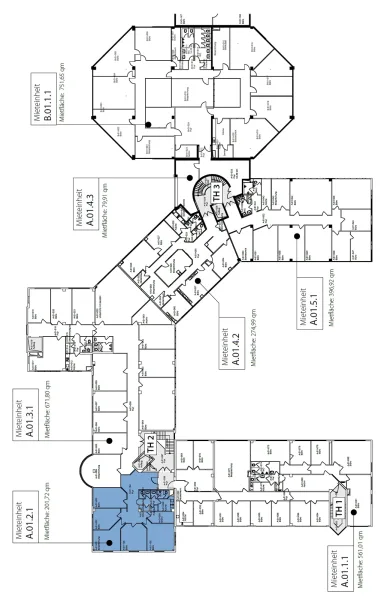 Grundriss A + B, 1. OG