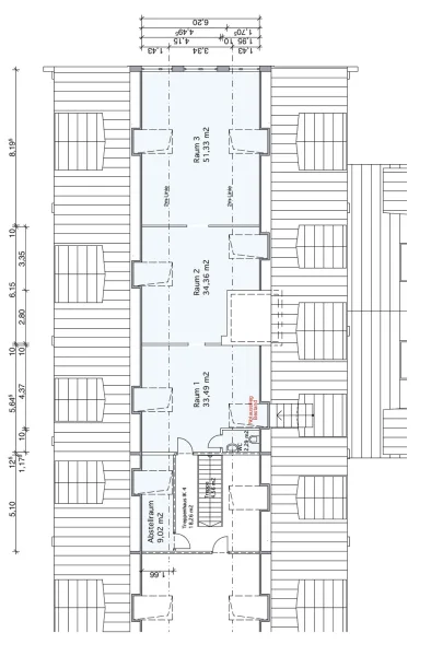 Grundriss 5. OG, ca. 146 m²