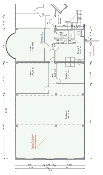 Grundriss 2. OG, ca. 457 m²