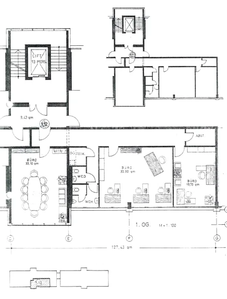 Grundriss Haus 1, 2. OG mitte-links ca. 131 m²