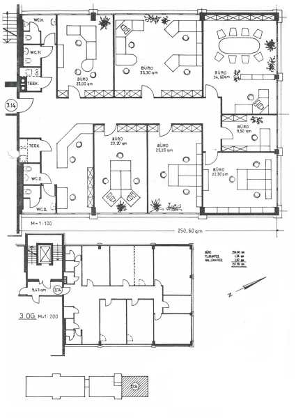 Grundriss Haus 3, 3. OG links ca. 258 m²