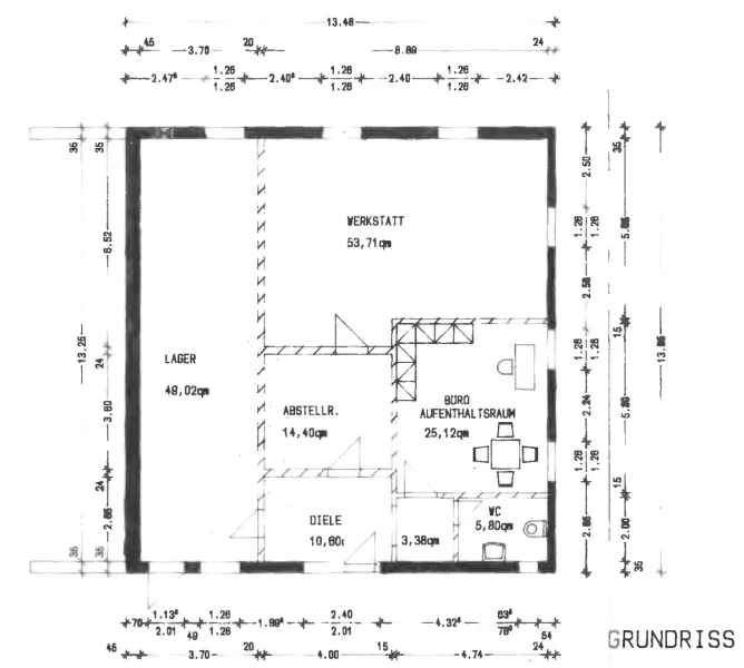 Grundriss EG - Halle/Lager/Produktion mieten in Bergkirchen - Günstige Lagerfläche