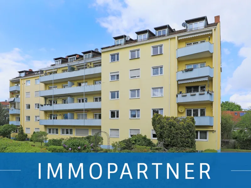 Außenansicht  - Wohnung kaufen in Nürnberg - IMMOPARTNER - Wohnen mit zwei Balkonen
