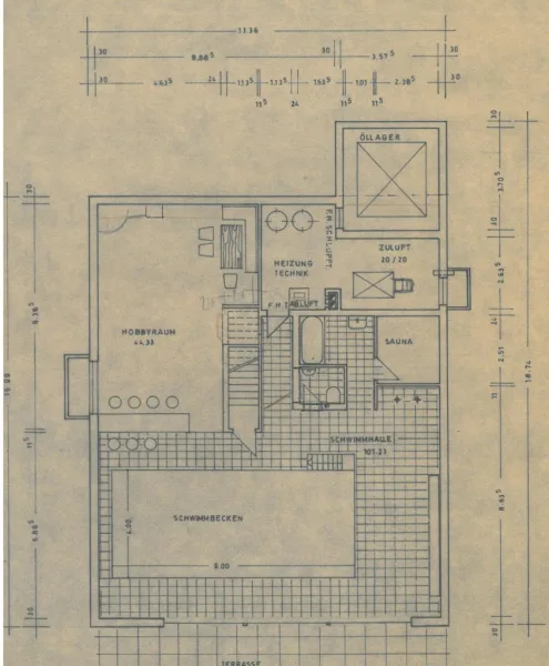 Grundriss Schwimmhalle