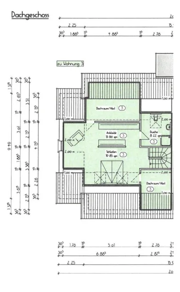 Grundriss Whg. 3 Ebene 2