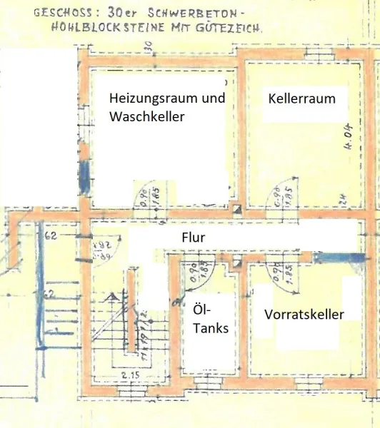 Grundriss Keller 