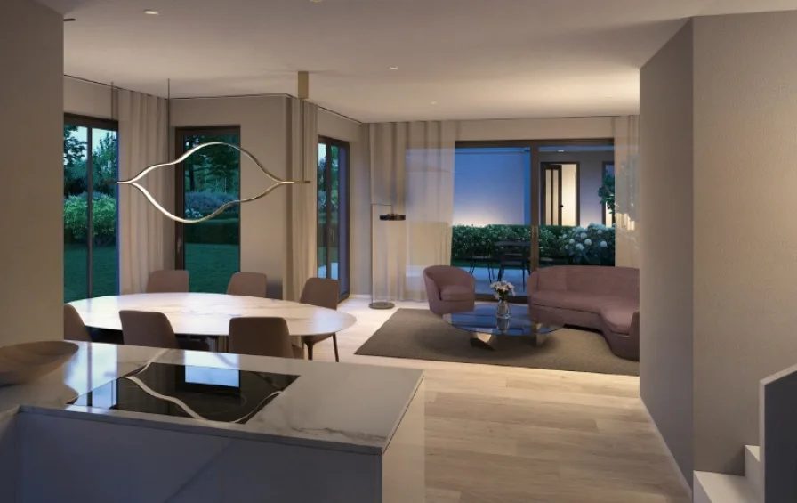 Ca. 350 qm Grundstück, hochwertige Ausstattung, variable Aufteilung, intime und ruhige