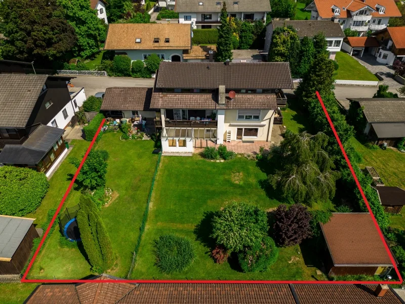 Gartenansicht - Haus kaufen in Rimsting - Mehrgenerationen-Haus oder Aufteilungsobjekt - das perfekte 3-Familien-Haus in Rimsting