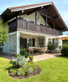 Gartenansicht Südseite - Haus kaufen in Tuntenhausen - Schlüssel umdrehen & wohlfühlen: Perfektes Einfamilienhaus zum sofortigen Einzug!