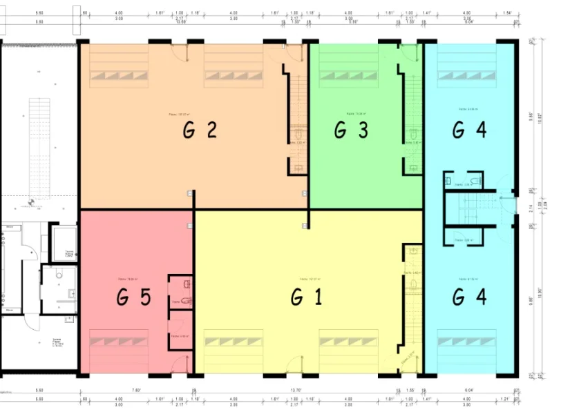 Grundrissplan EG (gelb gekennzeichnet)