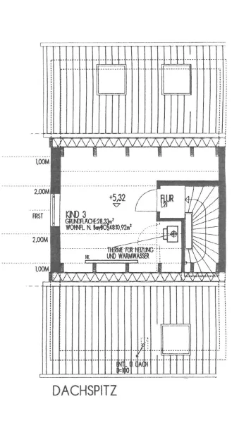 Grundrissplan Dachspitz