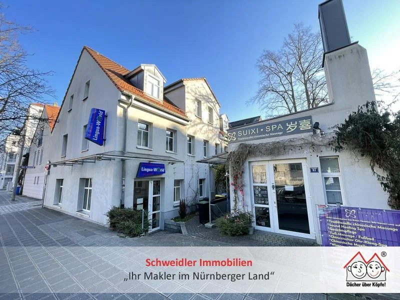 Hausansicht - Zinshaus/Renditeobjekt kaufen in Nürnberg - Schöne Kapitalanlage! Wohn-/Geschäftshaus mit 4 Wohnungen und 2 Gewerbeeinheiten in Nürnberg
